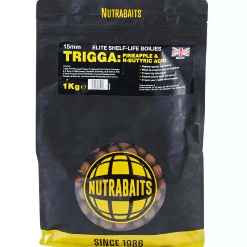 Nutrabaits Trigga Pineapple & N-Butyric Shelf Life Boilies<Carp Bait & Additives